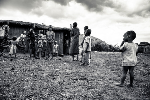 Masai Mara children in Kenya
